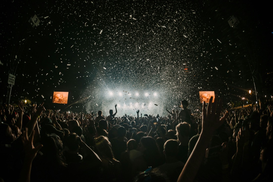 A live event under the lights